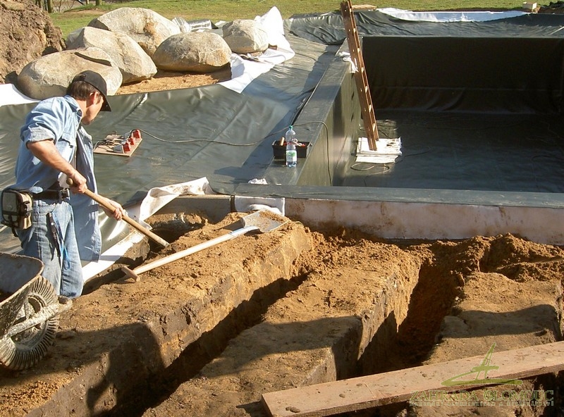 Příprava pro stavbu mola